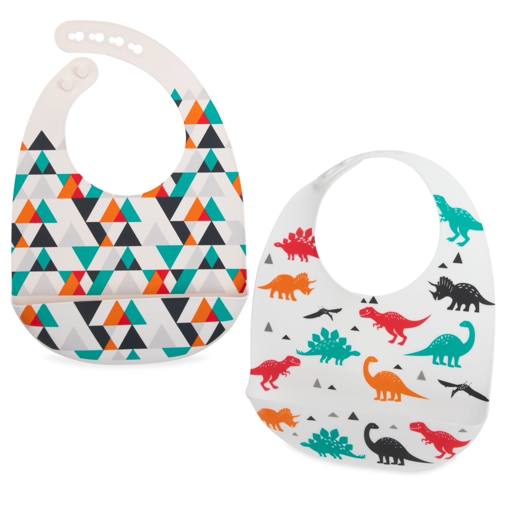 Silicone Bib with Crumb Catcher (2 Pack)